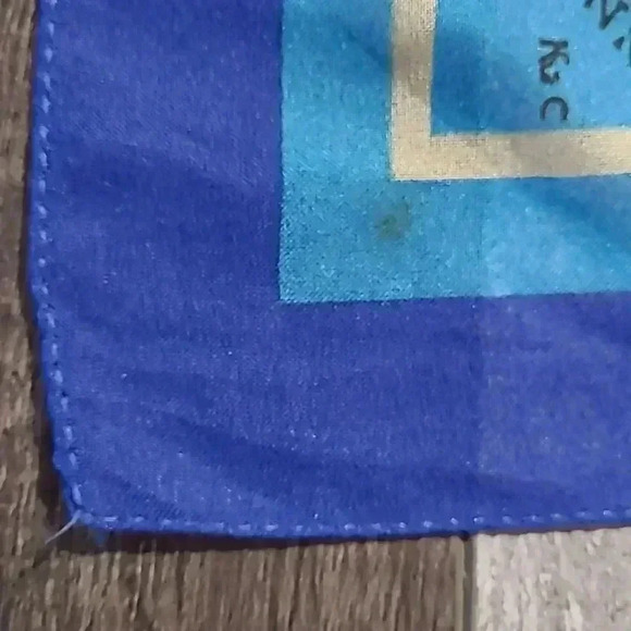 Nautical Theme Blue & Tuquoise Vintage Scarf - Picture 5 of 5